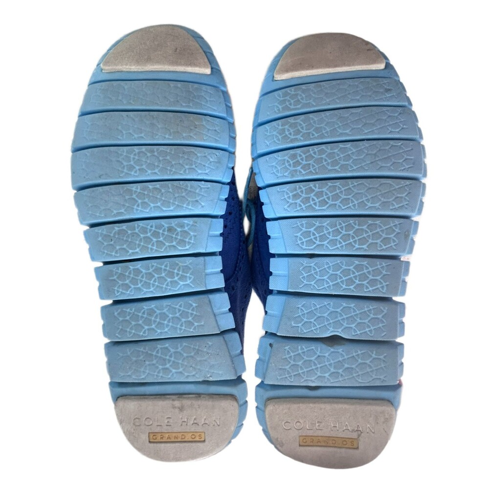 Cole Haan ZeroGrand Shoes Womens 8.5 B Blue Nubuck Leather Wingtip Sneakers - Picture 9 of 9